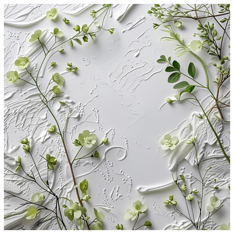 Housse de couette florale Greenery Bedding, Lit simple