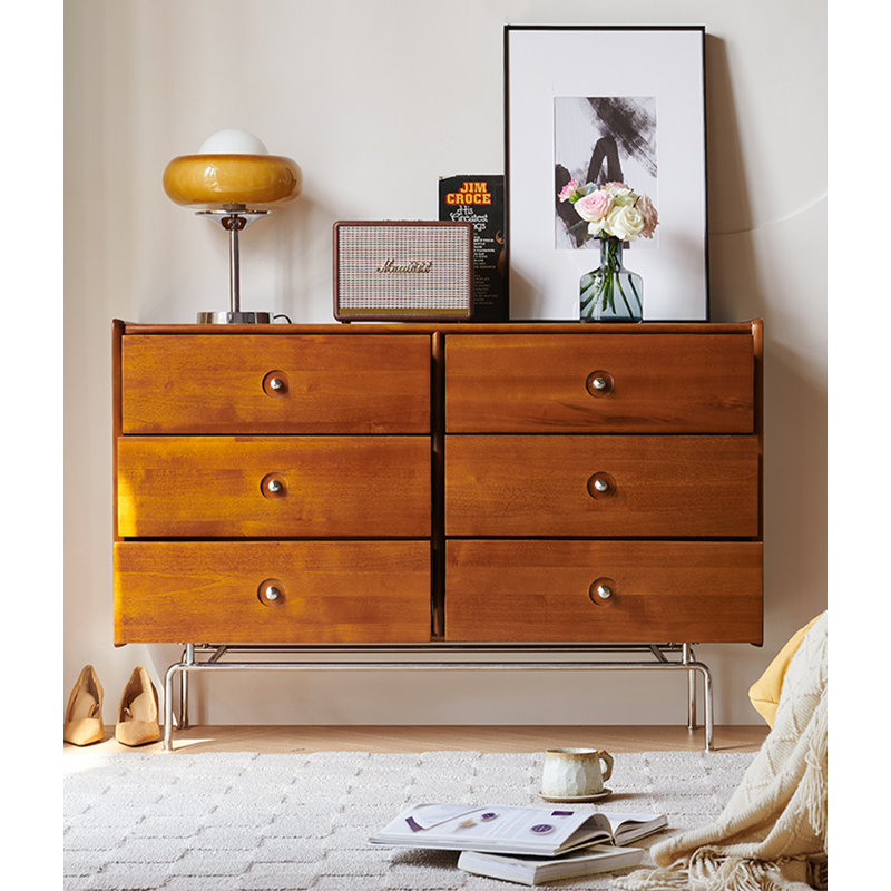 Retro Light Luxury Large-Capacity Sideboard