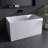 Tidal 47" Acrylic Freestanding Bathtub With Seat Rectangular Freestanding Soaking Tub