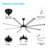 Osaze Ceiling Fan with LED Lights-91062119-91132635