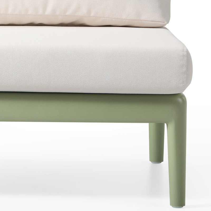 Chaise de patio sans accoudoirs à assise profonde avec coussins