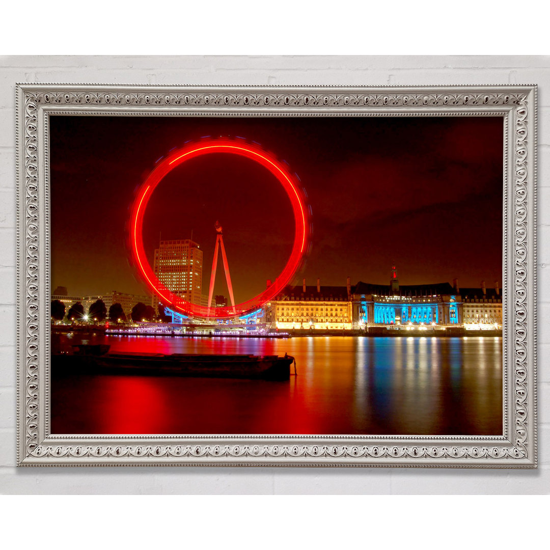 London Eye From Victoria Embankment - Einzelner Bilderrahmen Kunstdrucke