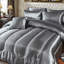 Ensemble d'édredon en satin pour lit très grand 8 pièces Satin Like Grey-123195283-123195284