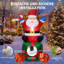 6ft Inflatable Santa Claus on Gift Box – Outdoor Christmas Yard Decoration for Lawn & Garden, Height 180cm