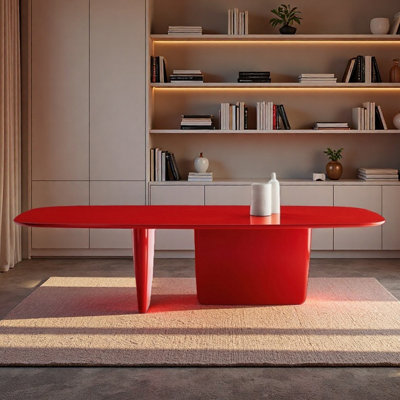Solid wood desk for office/meeting room-red