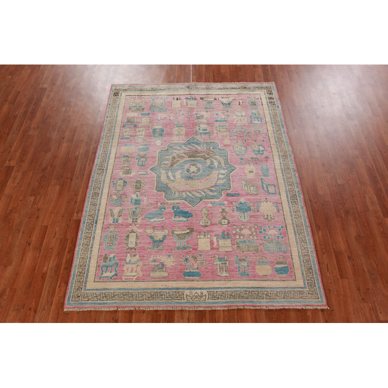 Tapis rose Oushak 5 x 7
