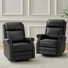 Anouschka 30.5" W Top Grain Leather Swivel Glider Recliner