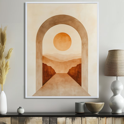 Desert Arch Wall Art, Sunset Southwest Canvas, Sunset Dessert Deco Arch