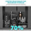 Évier de cuisine à double cuve encastrable 36 po x 19 po x 10 po noir bronze industriel avec deux cuves profondes de 10 po