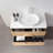 Colmar 36'' Natural Oak Veneer plywood Bathroom Vanity with engineered Solid Surface Top-35980521