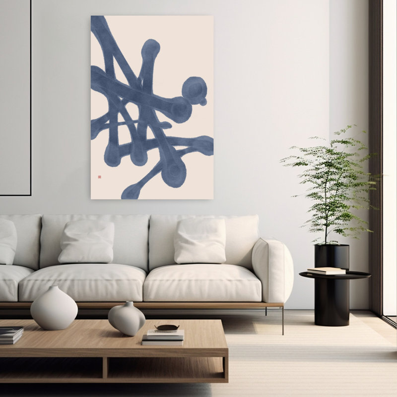Contemporary Art Abstract Modern Peaceful Landscape Nature Wall Art - Wrapped Canvas Print, 152.4 cm H x 101.6 cm W