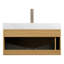 Meuble-lavabo flottant avec grille ultra-mince et capteur