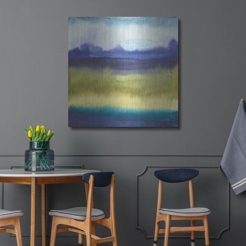 Art mural luxueux «Abstract Landscape 2» par Cheryl Warrick, 36 po x 36 po, H 36 po x l 36 po