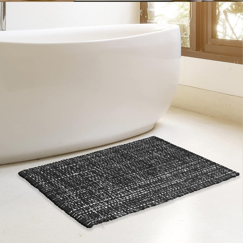 TAPIS DE GAUFRE, L 34 po x l 21 po, Noir / blanc