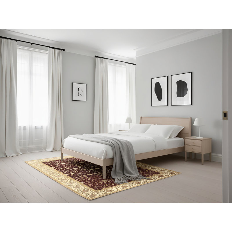 Tapis traditionnel brun / beige Diomede, Rectangle 5 pi x 7 pi