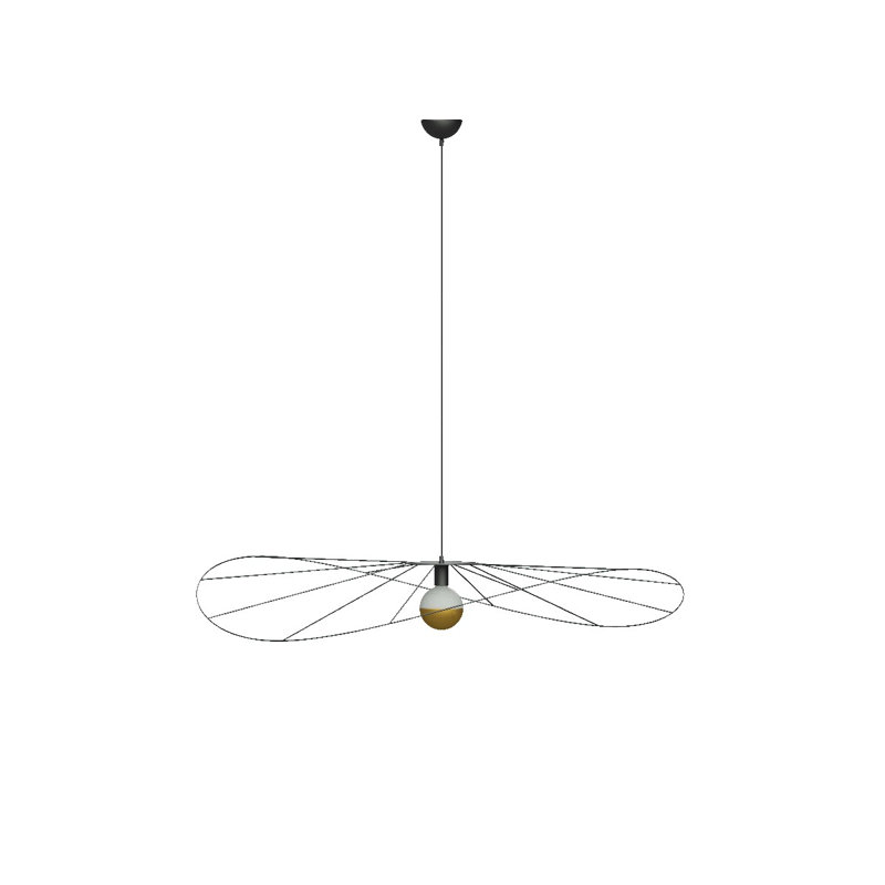 Alissone 1 - Light Black Geometric Pendant, 150cm H x 110cm W x 110cm D