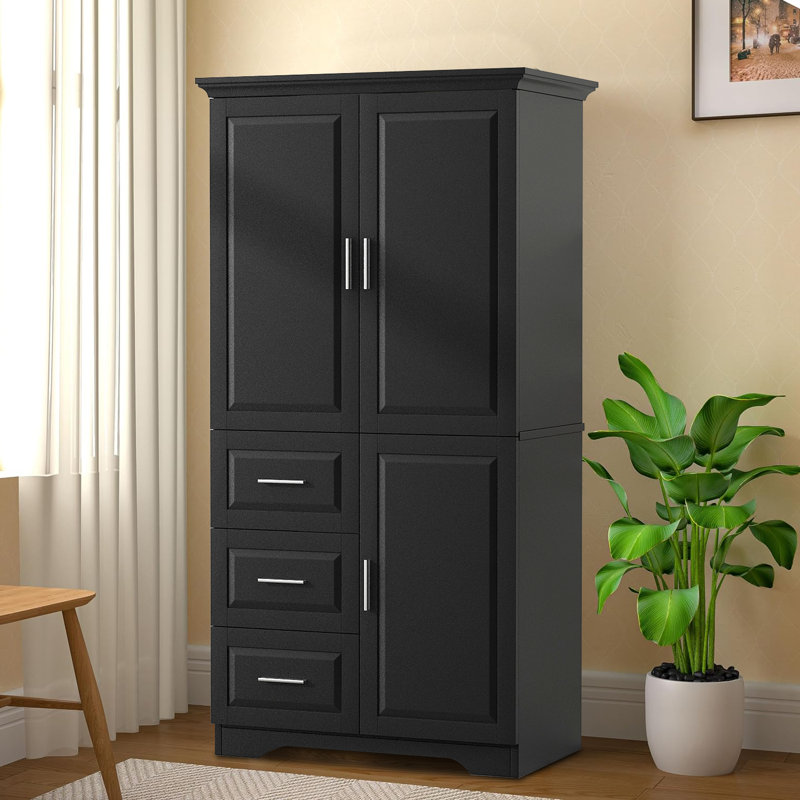 Rangement pour salle de bain Dilys, Noir
