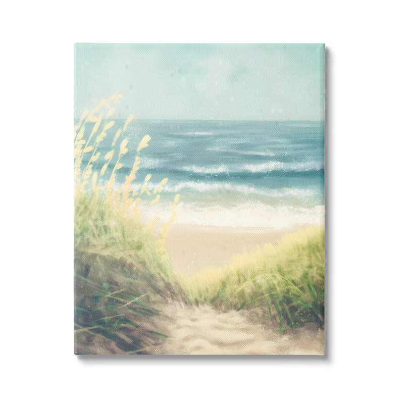 «Subtle Beach Reeds On Canvas» par Petals Prints, H 20 po x l 16 po x P 1,5 po