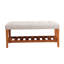 Banc en tissu gris clair Charla-1706292800