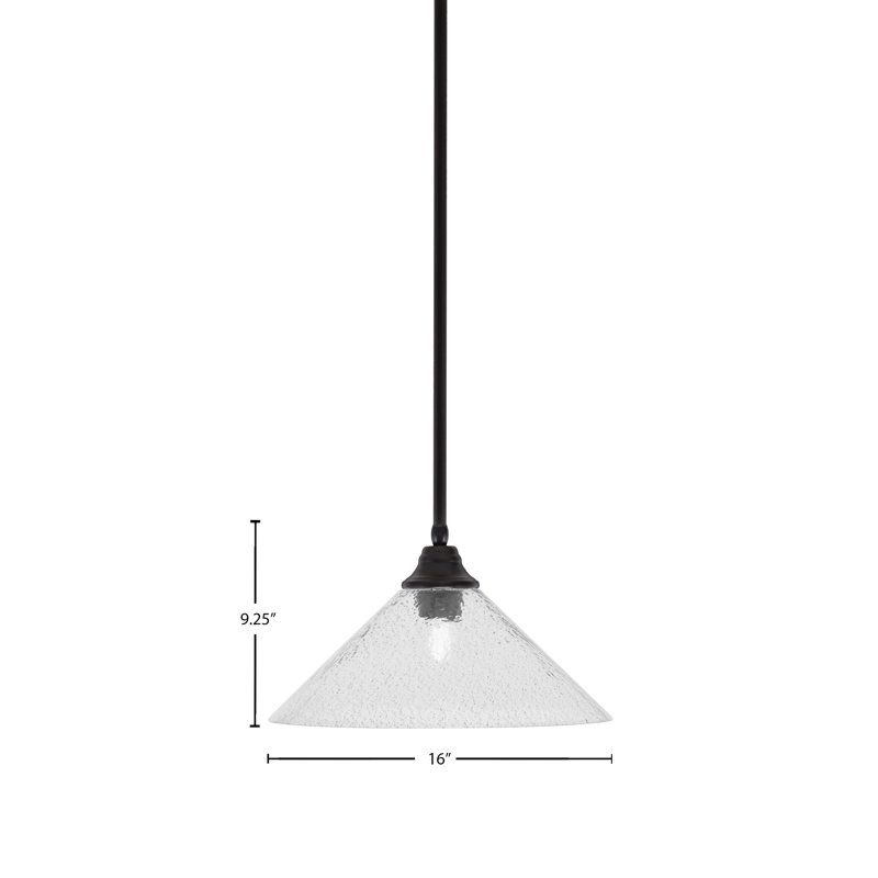 Luminaire suspendu conique à 1 lumière Edge, Espresso