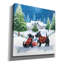  «Scottie Dogs In The Snow» par Elle Media Group, art mural 18 po x 18 po