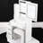 Amabella Left Bedside Cabinet Vanity Table In White, Led Mirror With 3 Colors & Adjustable Brightness, Cushioned Stool, For Compact Spaces, Small Size And Stool - Switch Brightness Control White , American-121535421