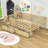 Full Size 2 Drawers Wooden Daybed with Fence-1395012427