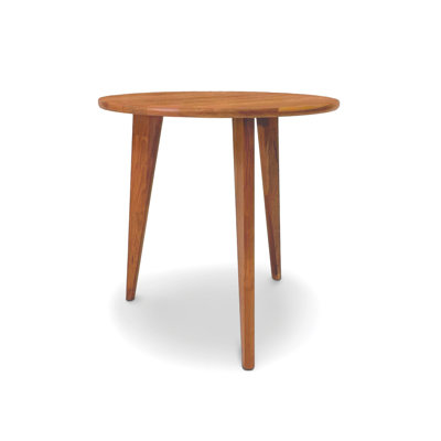 Athens Round End Table With Wood Legs