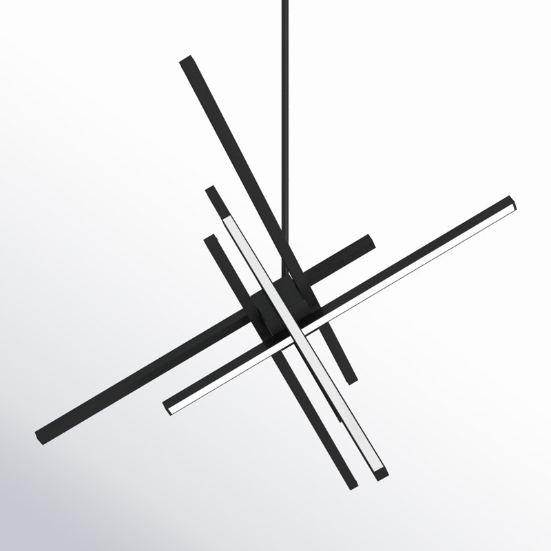 Rochelle 6-Light Chandelier, Black, 39"