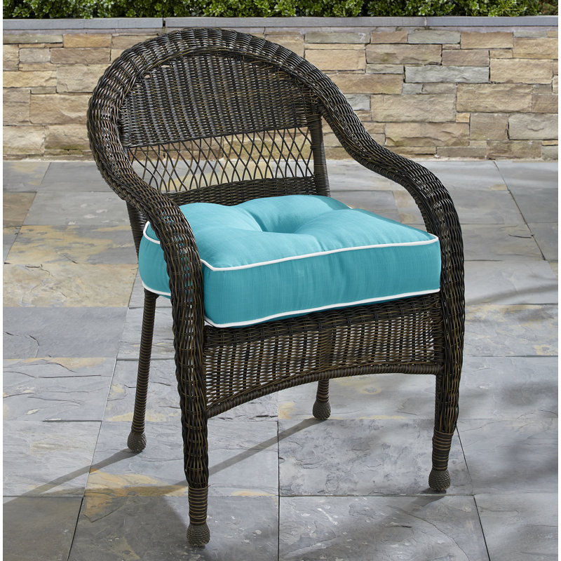 Coussin de siège pour l'extérieur Adelphine, Bleu sarcelle