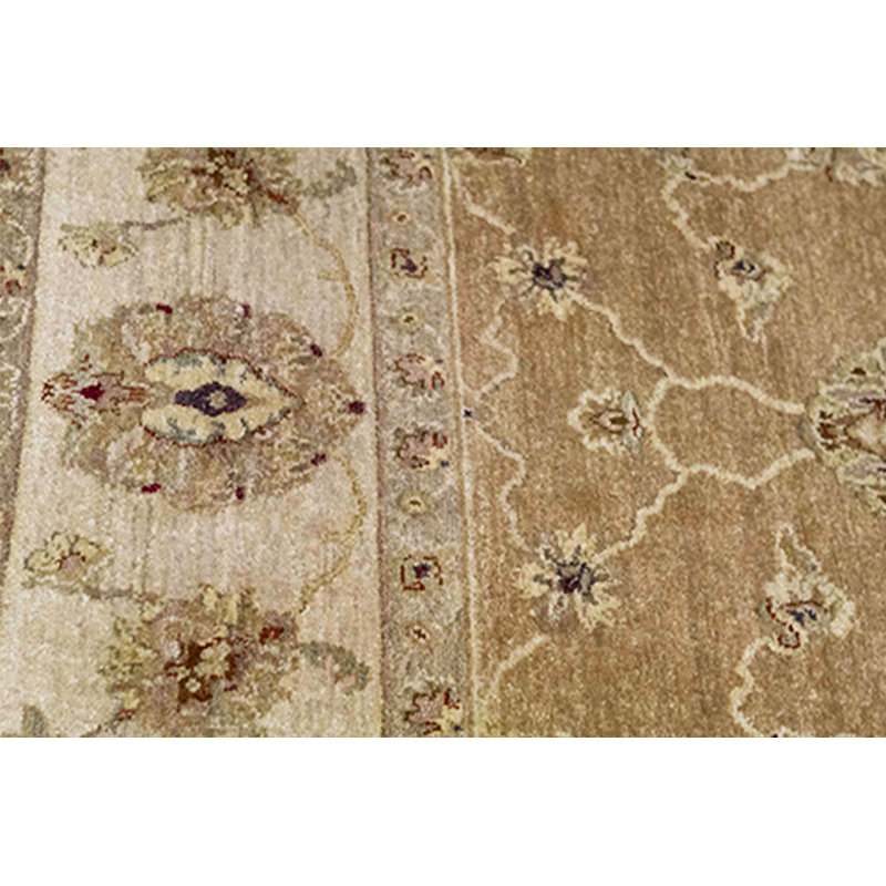Wool Oriental Area Rug in Camel/Beige