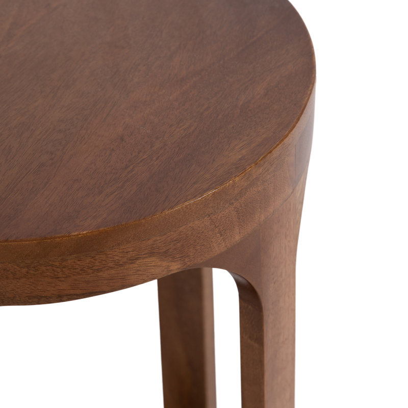 Chewelah Solid Wood End Table, 23" H x 8" W x 8" D, Dark Brown Wood