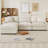 103" Modular L-Shaped Polyester Sectional Sofa with Ottoman & 4 Hidden Storages, 3-Seater Cloud Couch with Deep Seat, Flexible Combination, No-Tools Assembly for Living Room-819708612