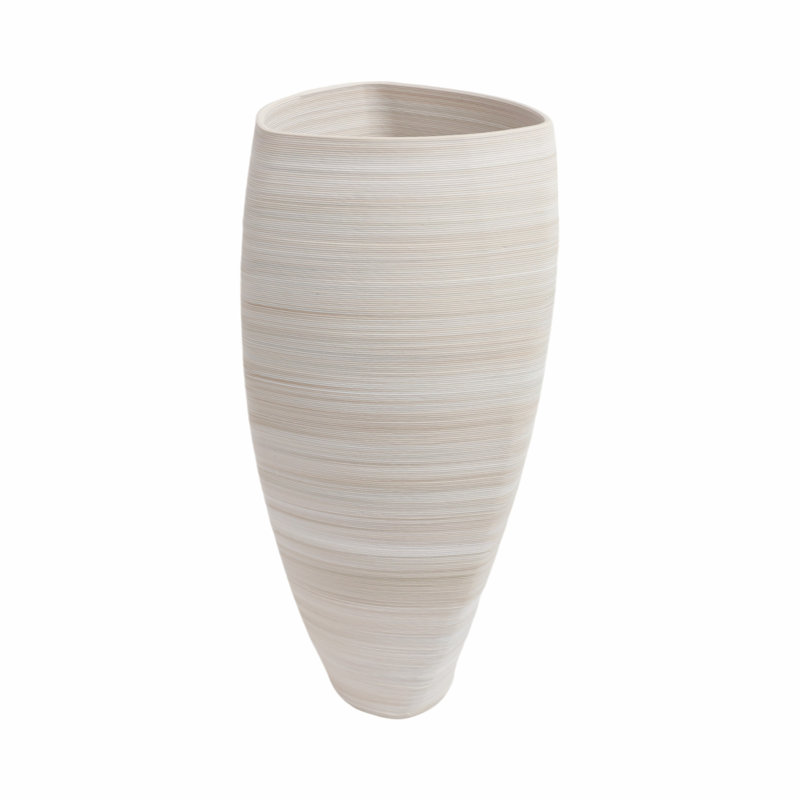 Asmara Handmade Stoneware Table Vase, 14" H x 7" W x 7" D