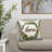 Parkland Collection Manor Beige Floral 18" x 18" Cotton Decorative Throw Pillow