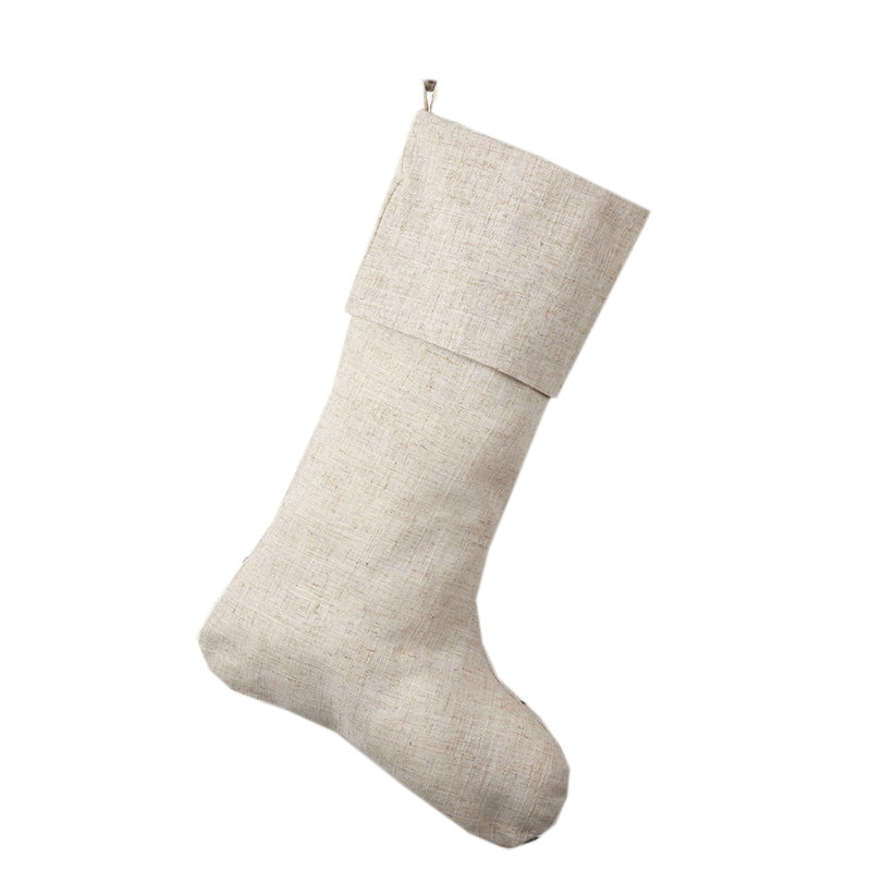 Chaussette de Noël d'inspiration toscane, H 15 po x l 7 po x P 1 po