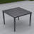 Everly 40"X40" High-End Luxury Aluminum Outdoor Patio Square Dining Table With Tapered Feet & Umbrella Hole