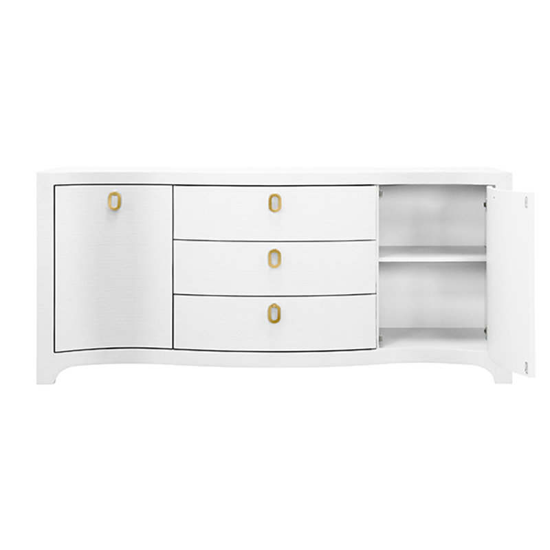 72 in. W Sideboard, Textured White