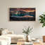 Ensemble de 1 tableau sur toile représentant un lac volcanique-129348081-129348085