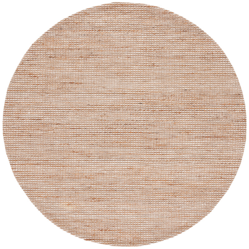 Aufmann Handmade Tufted Area Rug in Natural/Beige, Round 8'