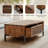 Miller Wood Coffee Table with Storage - Rustic Chestnut