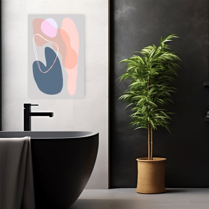 Art contemporain abstrait géométrique, H 24 po x l 16 po