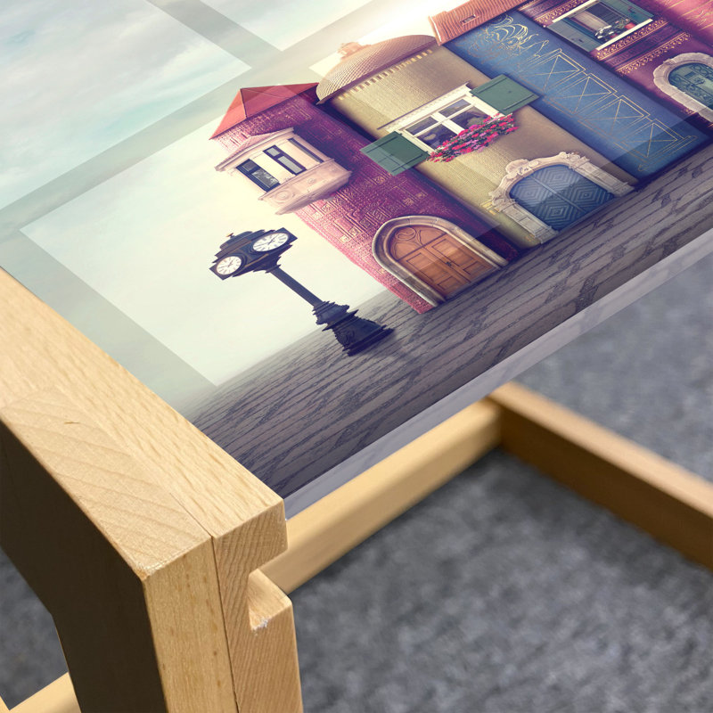 Janais Trestle Coffee Table, 40cm H x 91cm W x 62cm D