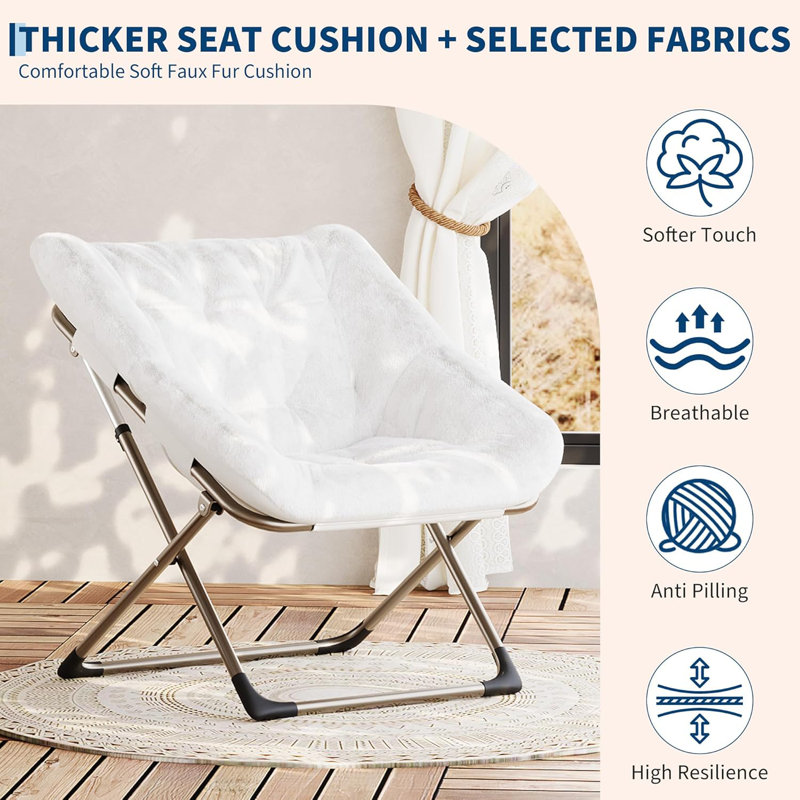 Upholstered Accent Chair, White
