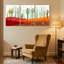 Cactus, paysage désertique avec cactus et soleil, ensemble de 3 impressions sur toile-827987217