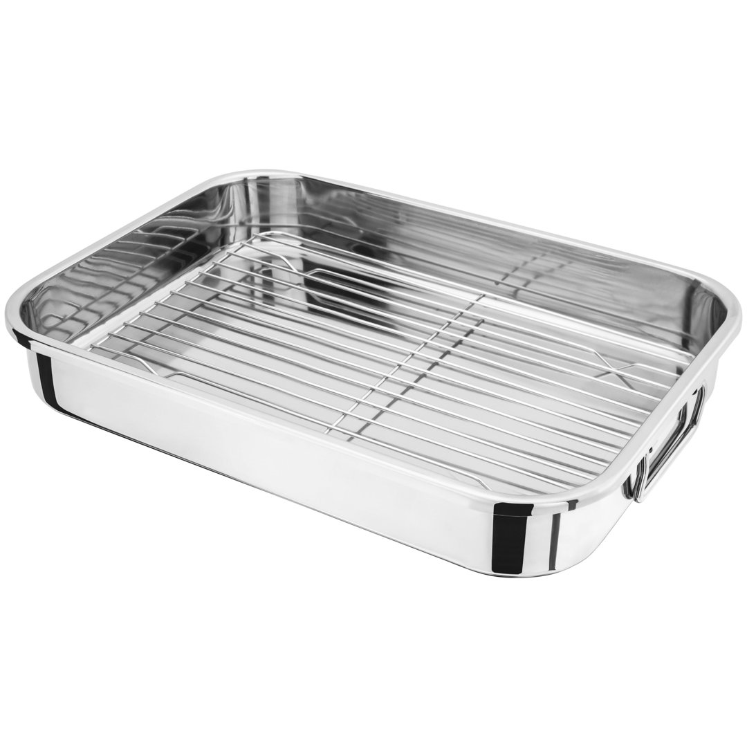 Judge Speciality Cookware, 42 x 30 x 6.5cm Roasting Pan with Rack