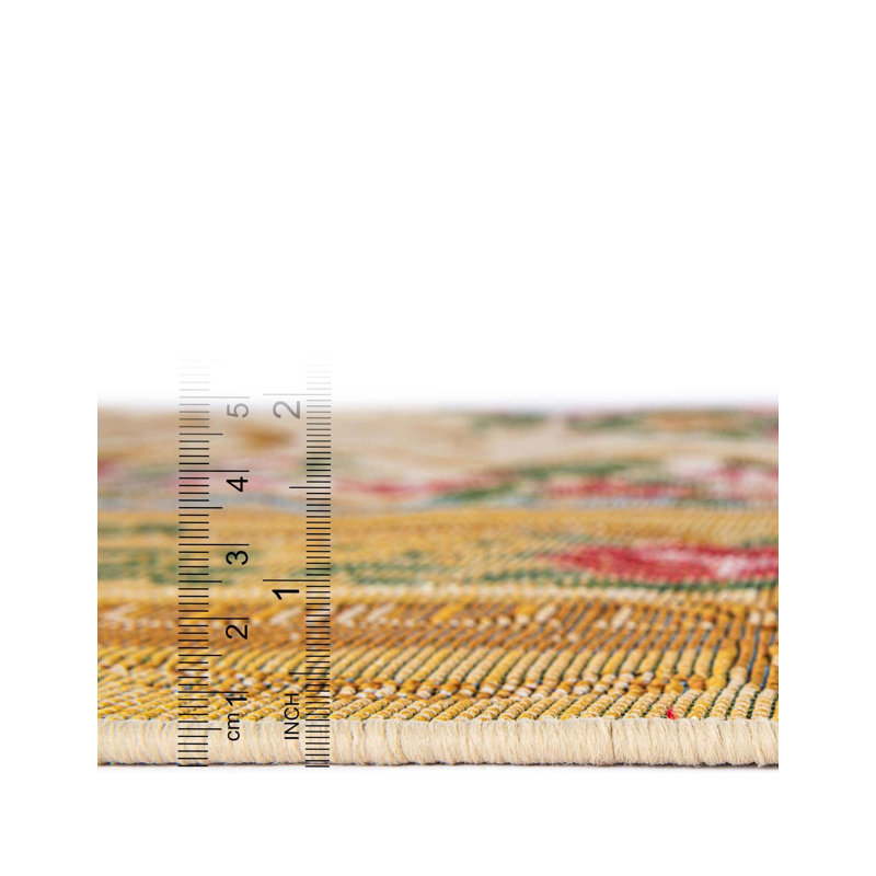 Indoor/Outdoor Traditional Area Rug, Runner 2' x 8'