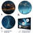 White And Blue Cosmic Space Landscape I - Space Planet Metal Wall Art-695389411