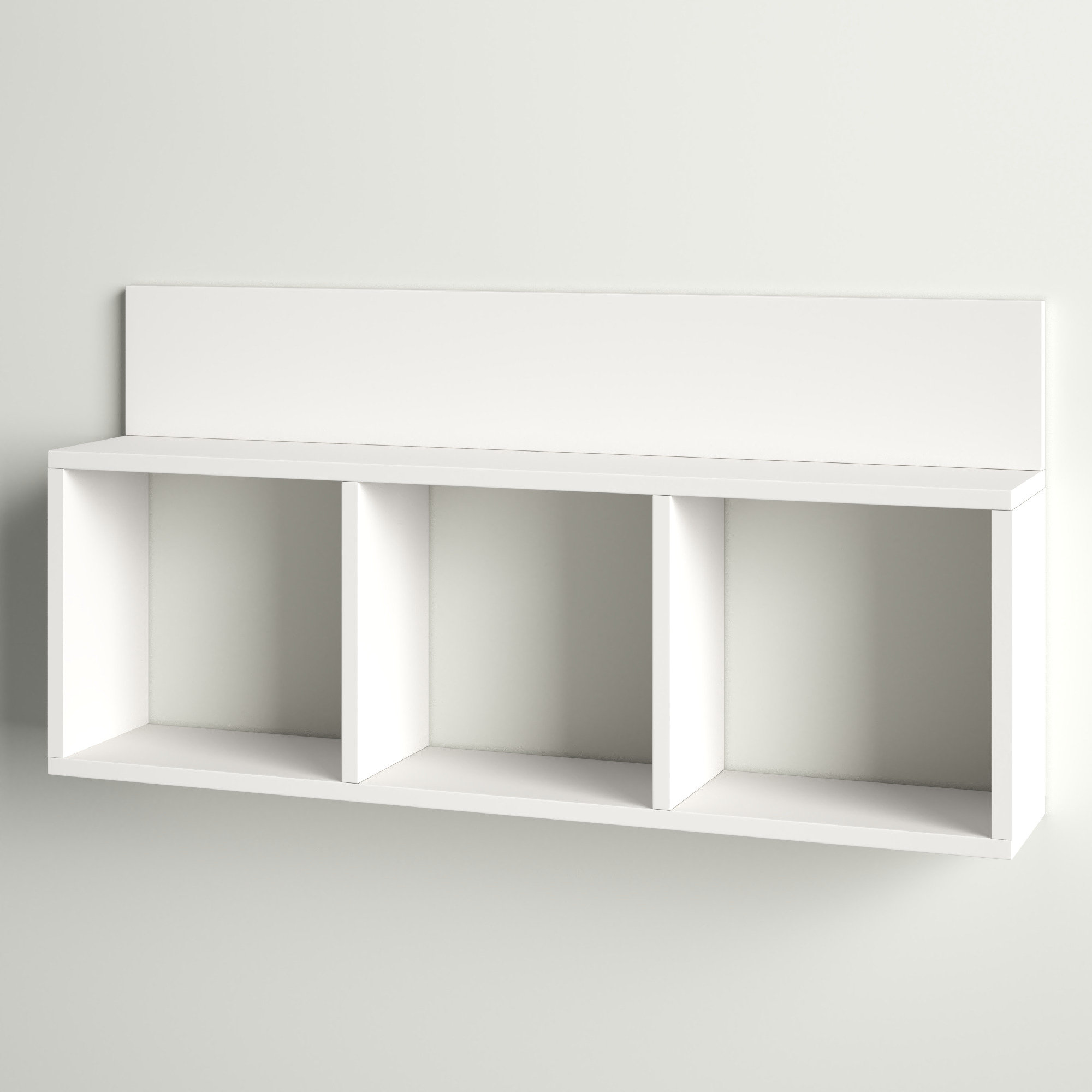 Andover Mills Mcneil 3-Cubby Manufactured Wood Wall Shelf
