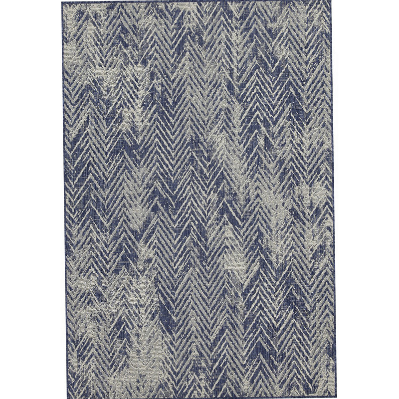 Tapis intérieur / extérieur bleu Sunshine, Tapis de couloir 2 pi 7 po x 7 pi 3 po